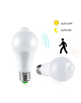 LED крушка със сензор за движение, 12W енергоспестяваща крушка, крушка със светлинен сензор